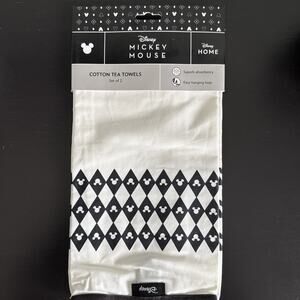 Disney Mickey Mouse Kitchen 100% Cotton Tea Towels 2 Pk New